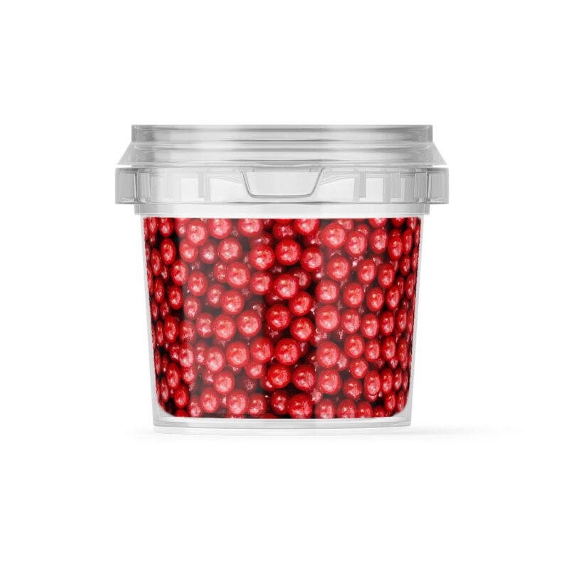 חרוזי סוכר אדום 80 גרם